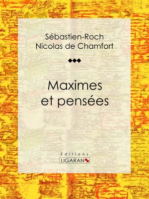cover image of Maximes et pensées